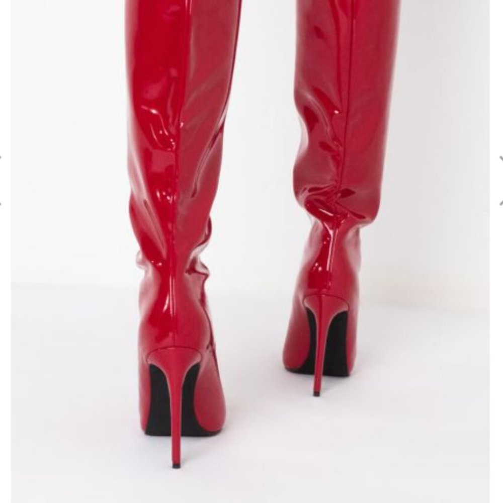 Azalea Wang Prove Me Wrong Stiletto Boot In Red - image 3